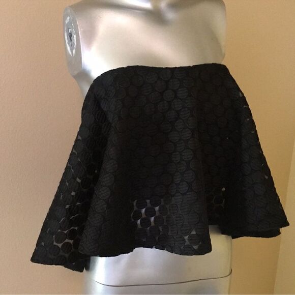 NICHOLAS | Embroidered Spot Flare Top Black - Picture 5 of 5